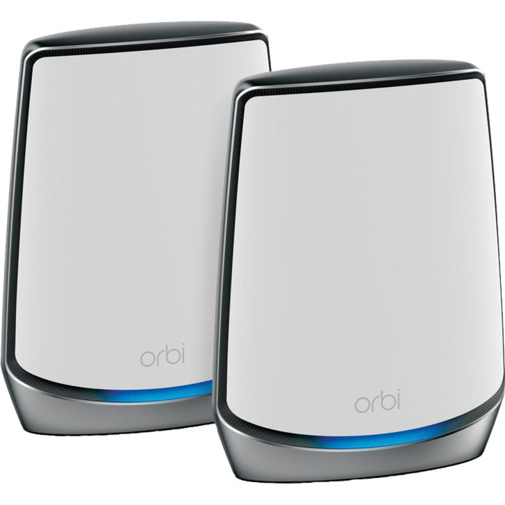 Netgear orbi wifi 6 system (rbk852) ax6000 mesh router (hvid sølv, 1x router (rbr850), 1x satellit (rbs850), dækning op til 350 m²)