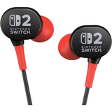 Powera-øretelefoner med ledning til Nintendo Switch 2 in-ear (sort rød, Nintendo Switch 2, Nintendo Switch, Nintendo Switch - OLED-model, Nintendo Switch Lite)