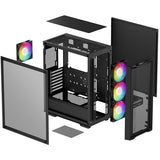 Deepcool CC560 Mesh V2 Midi Tower-hus (sort | 2x USB-A | RGB | Vindue)
