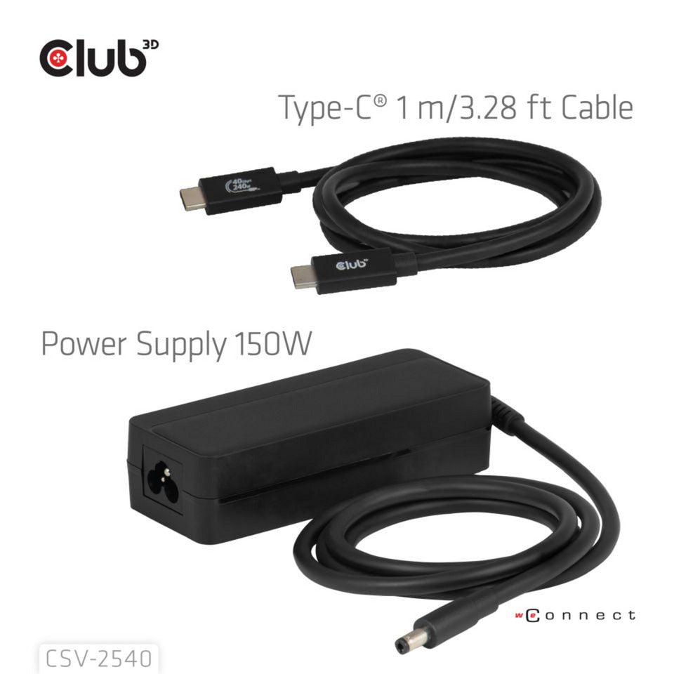 Club 3D 14-1 USB-C Quad Display dockingstation (sort)