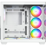 Xyz pc gear tesseract x midi tårnhus (hvid | 2x USB-A | 1x USB-C | hærdet glas)