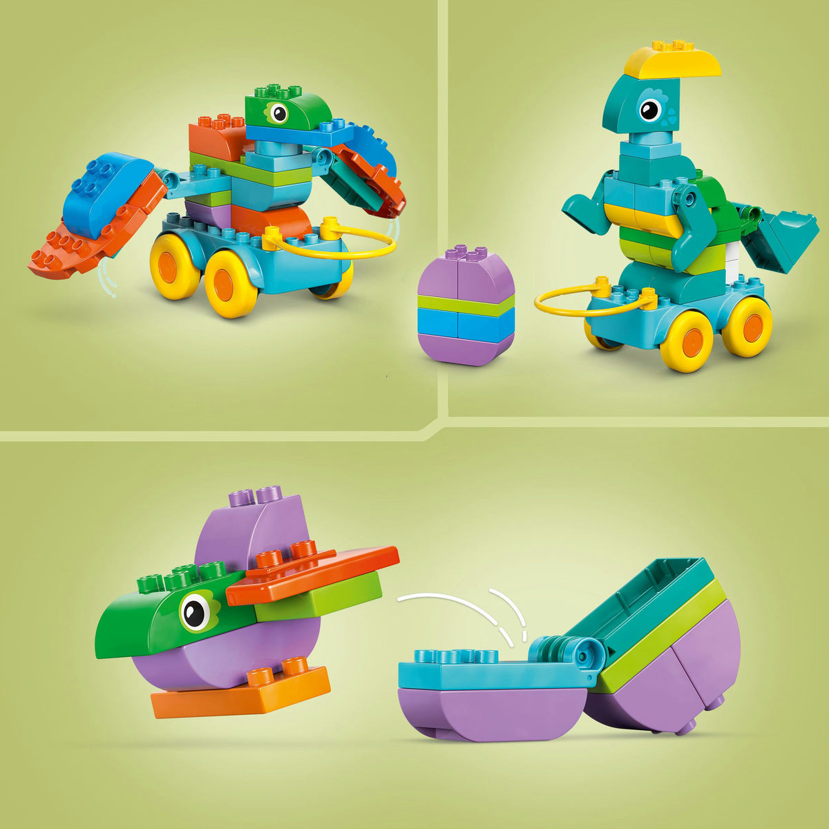 Lego ® Duplo® City 3-i-1 dinosaurer på hjul - 10451
