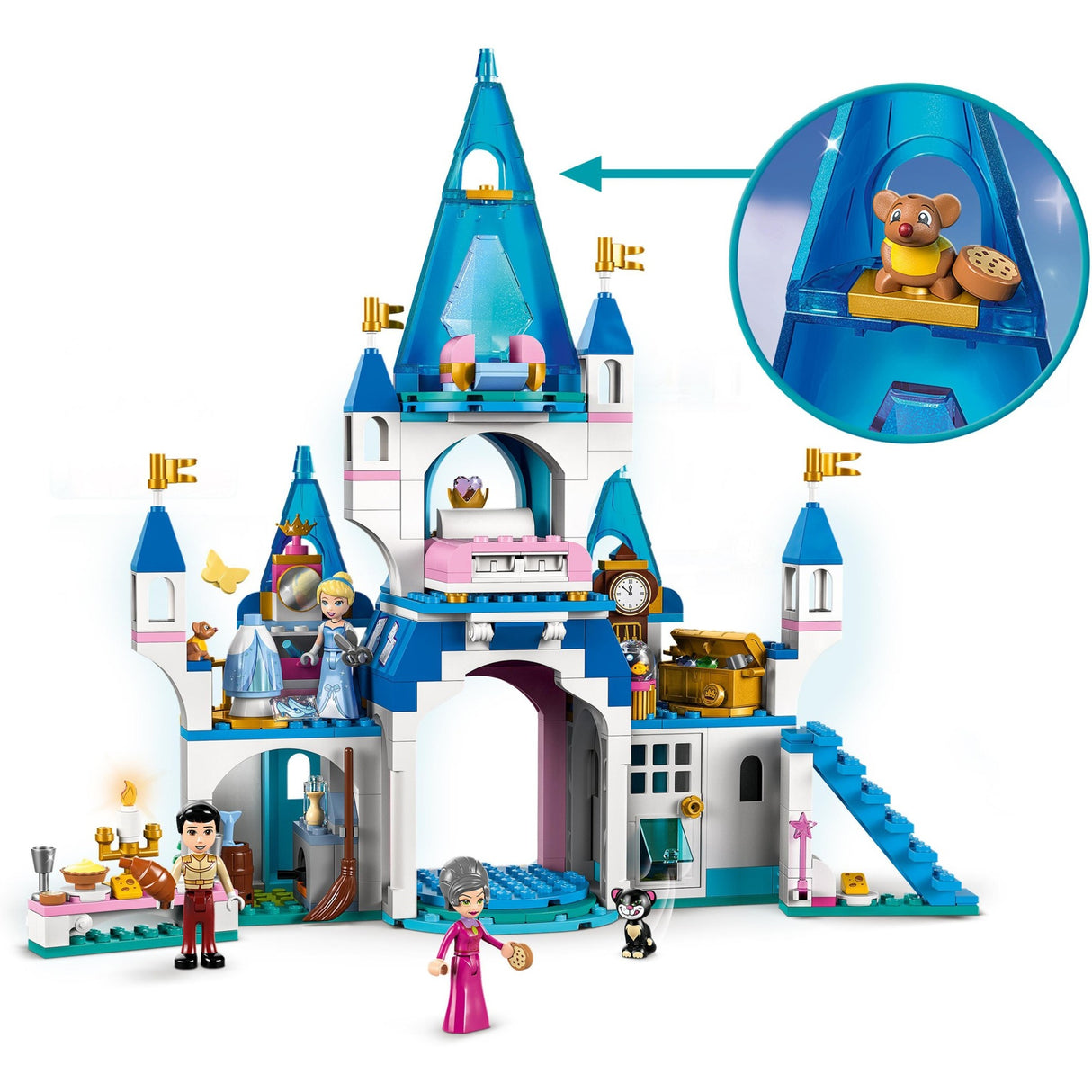 Lego Disney Princess - Askepots slot og det smukke prinsens byggelegetøj (43206)