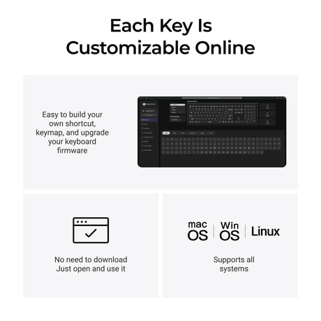Keychron b5 pro-k8 toetsenbord (wit, us lay-out (qwerty), scissor switches, 100%, abs keycaps, 2.4 ghz bluetooth usb)