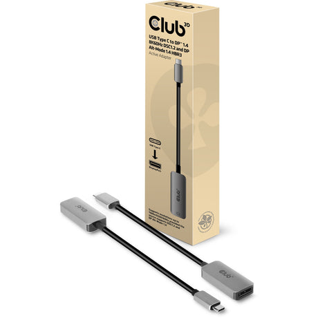 Club 3D USB Type C - DP1.4 aktiv adapter (grå)