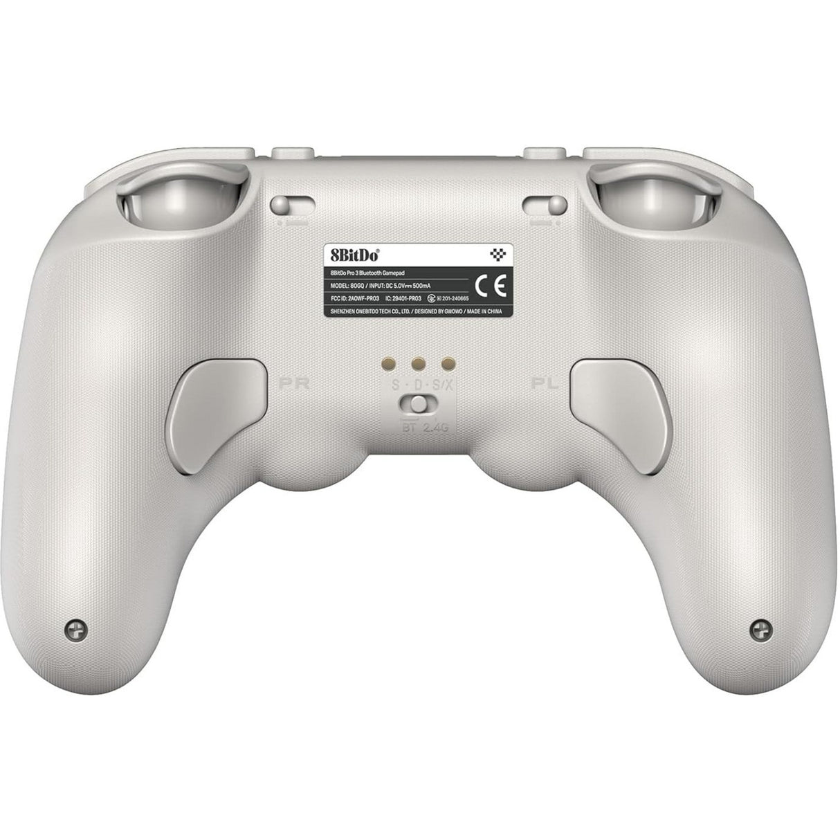 8bitdo pro 3 bluetooth gamepad (lyse grå rød, switch 1 2, pc, android, 2,4 ghz bluetooth usb)