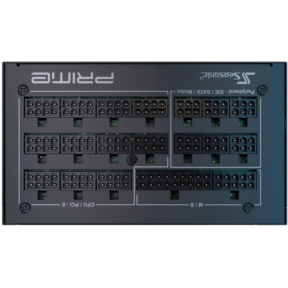 Seasonic Prime PX-1600 modulær 1600 watt strømforsyning (sort, 2x 12VHPWR, 8x PCIe)