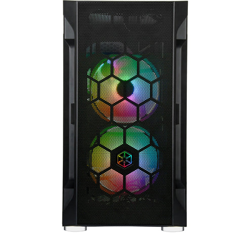 Silverstone sst-fah1mb-pro midi tårnhus (sort | 3x USB-A | RGB | hærdet glas)