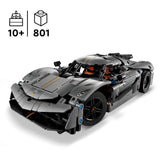 Lego Technic 42173 Koenigsegg Jesko Absolut Gray Hypercar