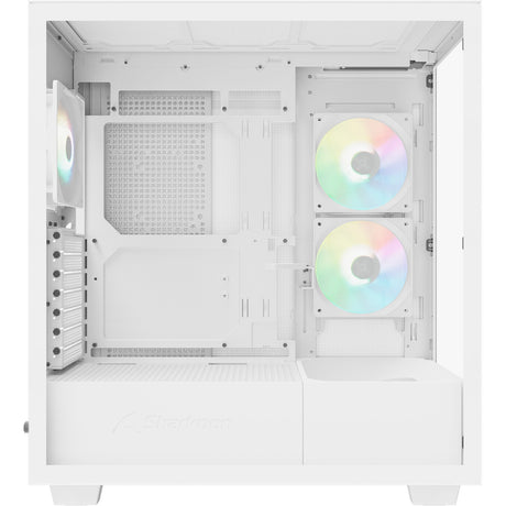 Sharkoon rebel c60 rgb midi tårnhus (hvid | 2x usb-a | 1x usb-c | rgb | hærdet glas)