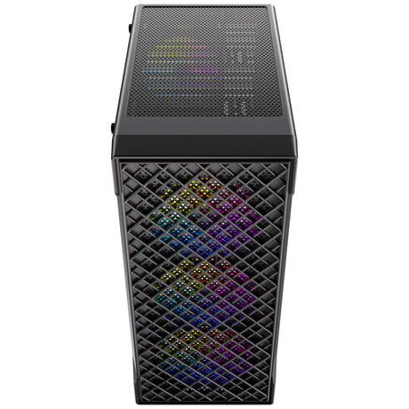 Antec vx320 argb midi tårnhus (sort | 3x usb-a | hærdet glas)