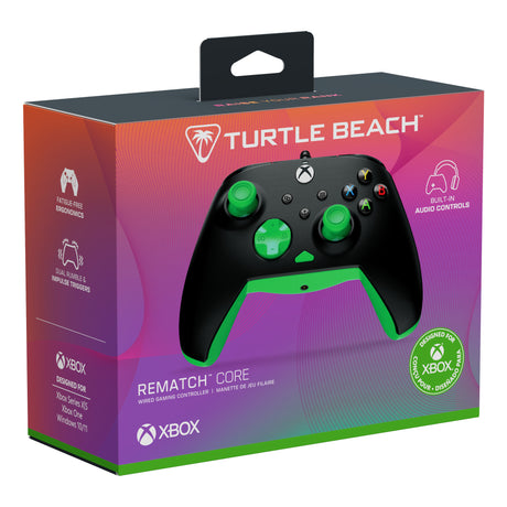 Turtle Beach Rematch Core Wired Controller (Black Green, Xbox Series X|S, Xbox One, PC)