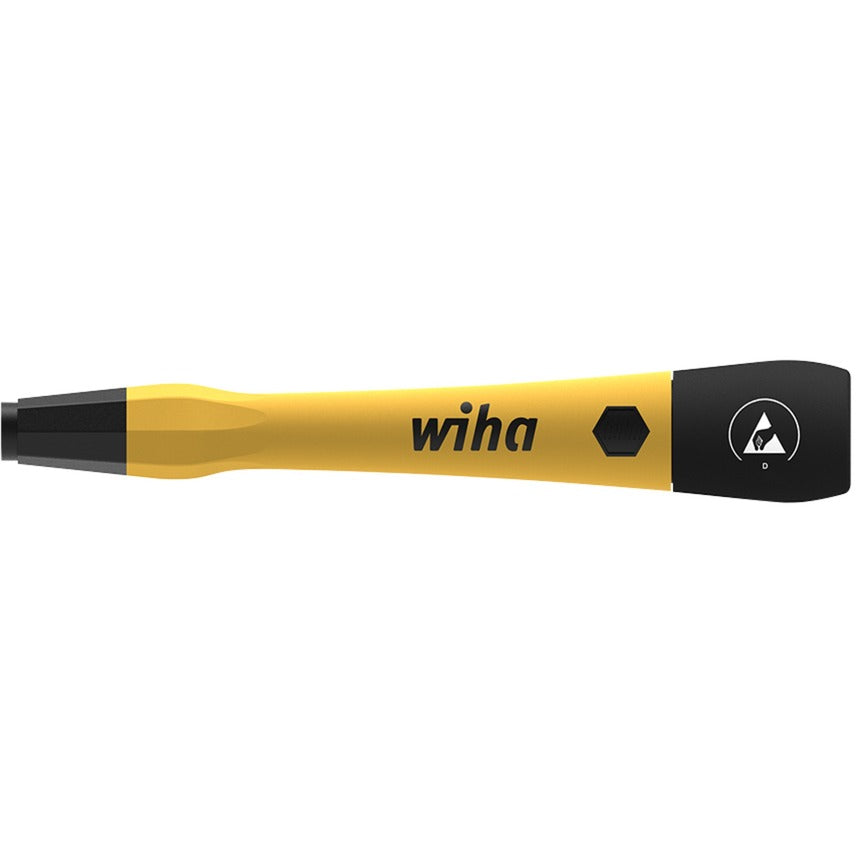 Wiha skruetrækkerhåndtag ESD magnetisk (gul sort, til 4 mm mikrobits)