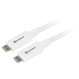 Sharkoon USB-C 3.2 > USB-C-kabel (hvidt, 1 meter)