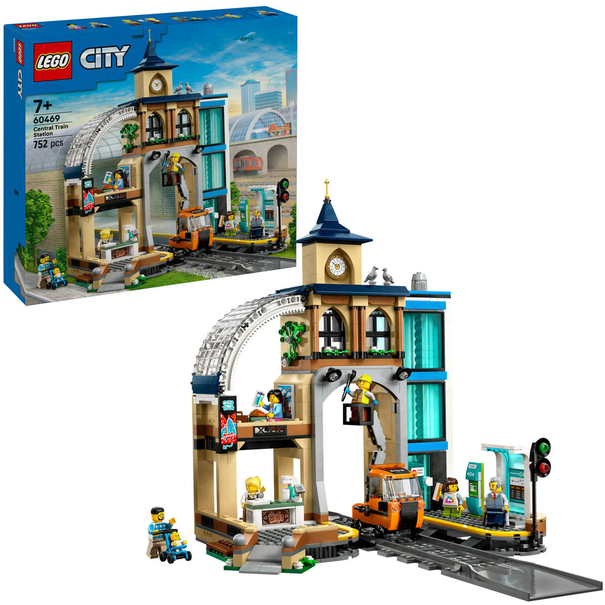 Lego ® city centralstation, byggelegetøjssæt - 60469