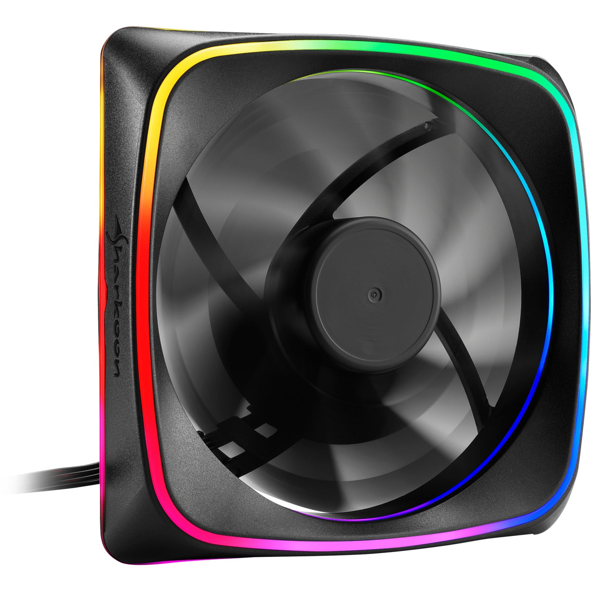 Sharkoon rgb shark lights case ventilator (sort, 120 x 120 x 25 mm)