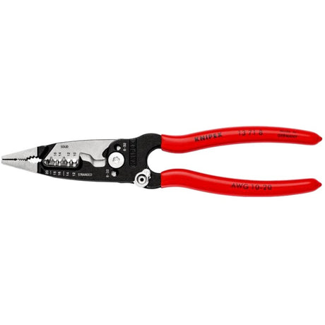 Knipex wire stripper multifunktioneltang | for elektriker | amerikansk model | plastbelagt - 13 71 8