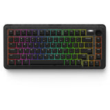 Iqunix zx75 dark side trådløst mekanisk tastatur (sort, us layout (qwerty), gateron rød, 75%, rgb lysdioder, hot-swappable, double-shot pbt, 2,4ghz | bluetooth 5.1 | usb-c)