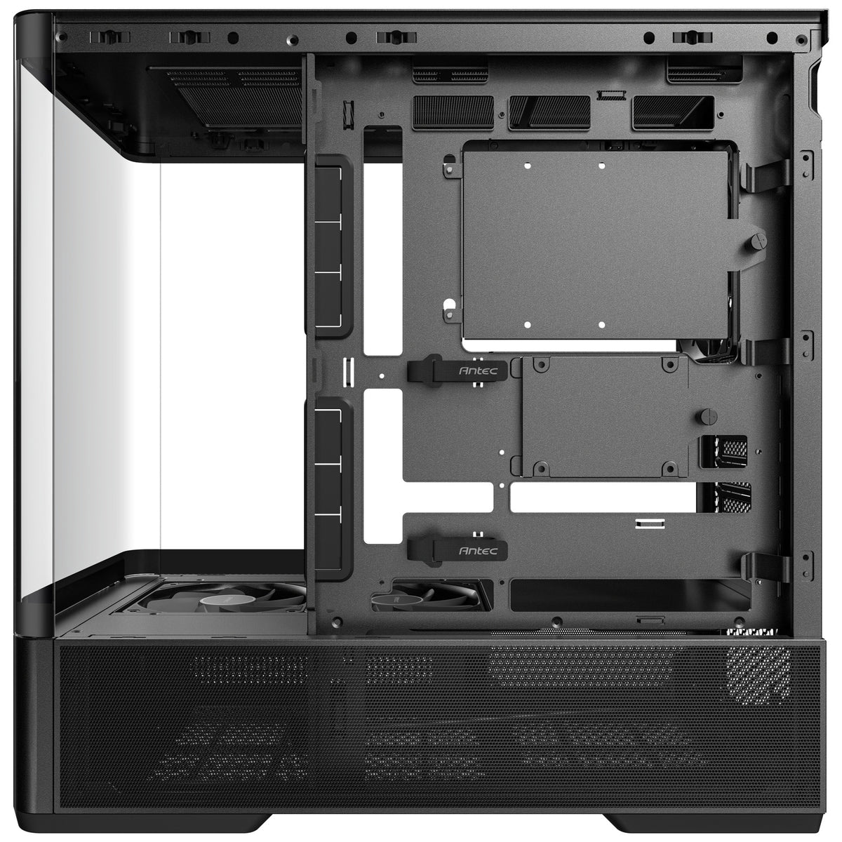 Antec c6 curve air midi tårnhus (sort | 2x USB-A | 1x USB-C | hærdet glas)