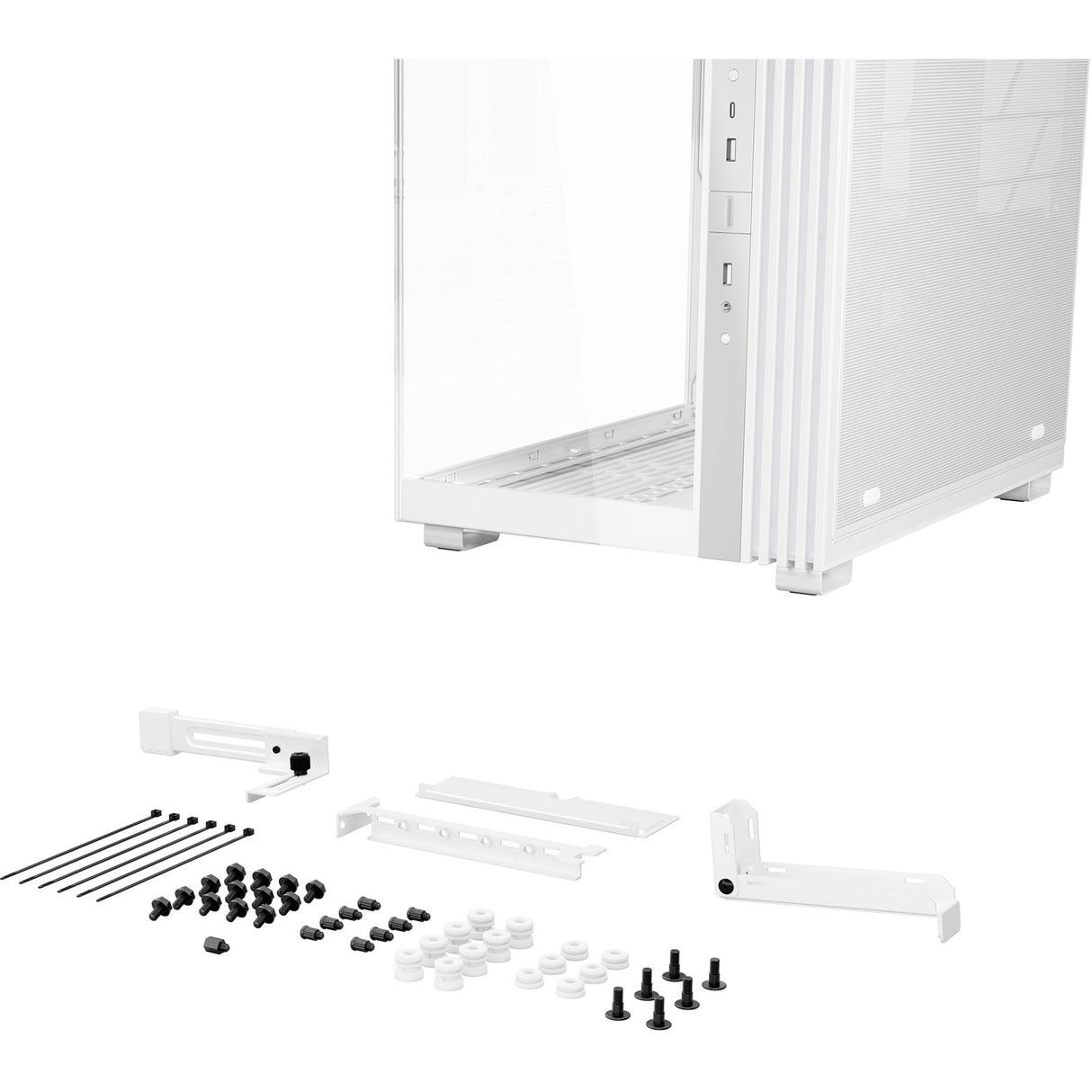Vær stille! lys base 600 lx midi tårnhus (hvid | 2x USB-A | 1x USB-C | RGB | hærdet glas)