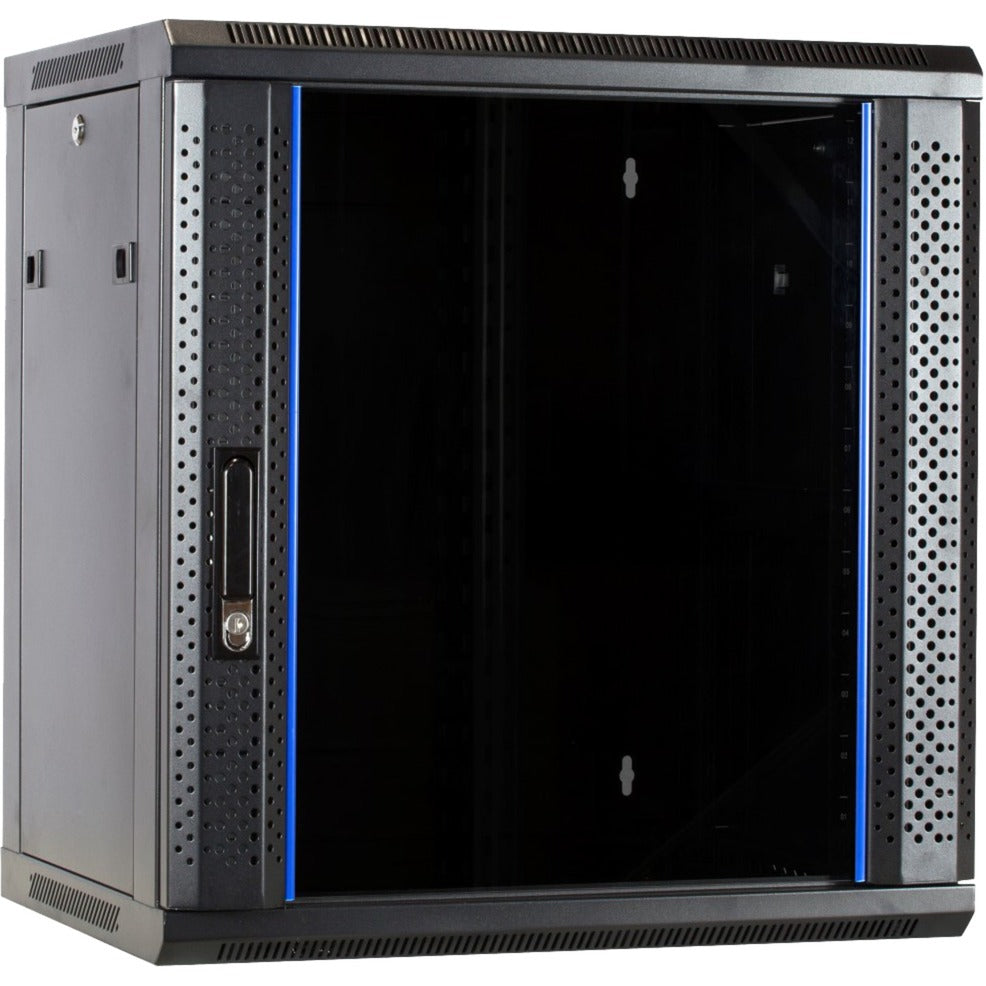 Dsi 12u vægskab med glaslåge - ds6412 serverrack (sort, 600 x 450 x 635 mm)