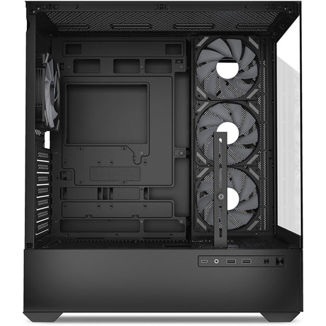 Sharkoon ak6 rgb midi tårnhus (sort | 2x usb-a | 1x usb-c | rgb | hærdet glas)
