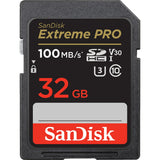 Sandisk Extreme Pro SDHC 32 GB hukommelseskort (sort, UHS-I, Class 10, U3, V30)