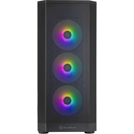 Silverstone Fara 514x Midi Tower-hus (sort | 2x USB-A | 1x USB-C | RGB | hærdet glas)