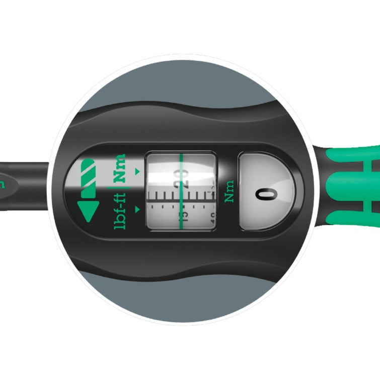 Wera click-torque b 2 momentnøgle med omvendt skralde, 20-100 nm (sort grøn)