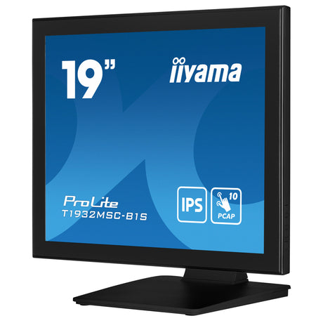 Iiyama prolite t1932msc-b2s 19 berøringsskærmsskærm (sort, VGA, HDMI, skærmport, lyd, berøringsskærm)