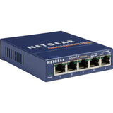 Netgear gs105ge switch (blå, detail)