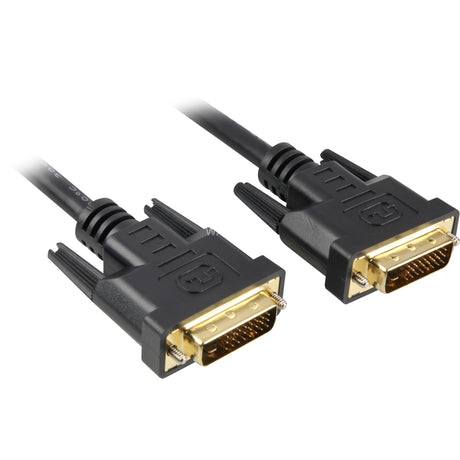 Sharkoon DVI-D-kabel (sort, 5 meter, dual-link)