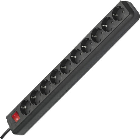 Brennerstuhl eco-line strømskinne 10x strømskinne (sort, 1159300010, til 10 stik)