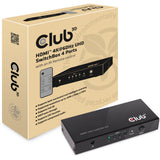 Club 3D HDMI 2.0 UHD Switchbox 4 Ports Adapter (sort, CSV-1370)