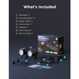 Govee smarte udendørs spotlights betyder noget rgbicww - 2-pack havespots
