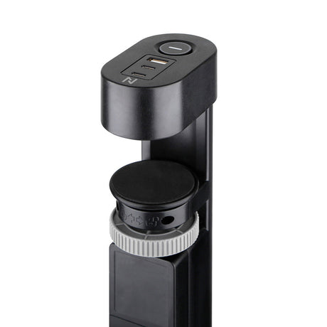 Neomounts DS22-840BL6 skrivebordsstik med klemme og USB-C- og USB-A-porte - hurtigopladningsstik (sort)