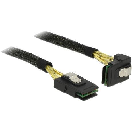 Delock mini sas sff-8087 > mini sas sff-8087 vinklet, 1 m kabel (sort, 83642)