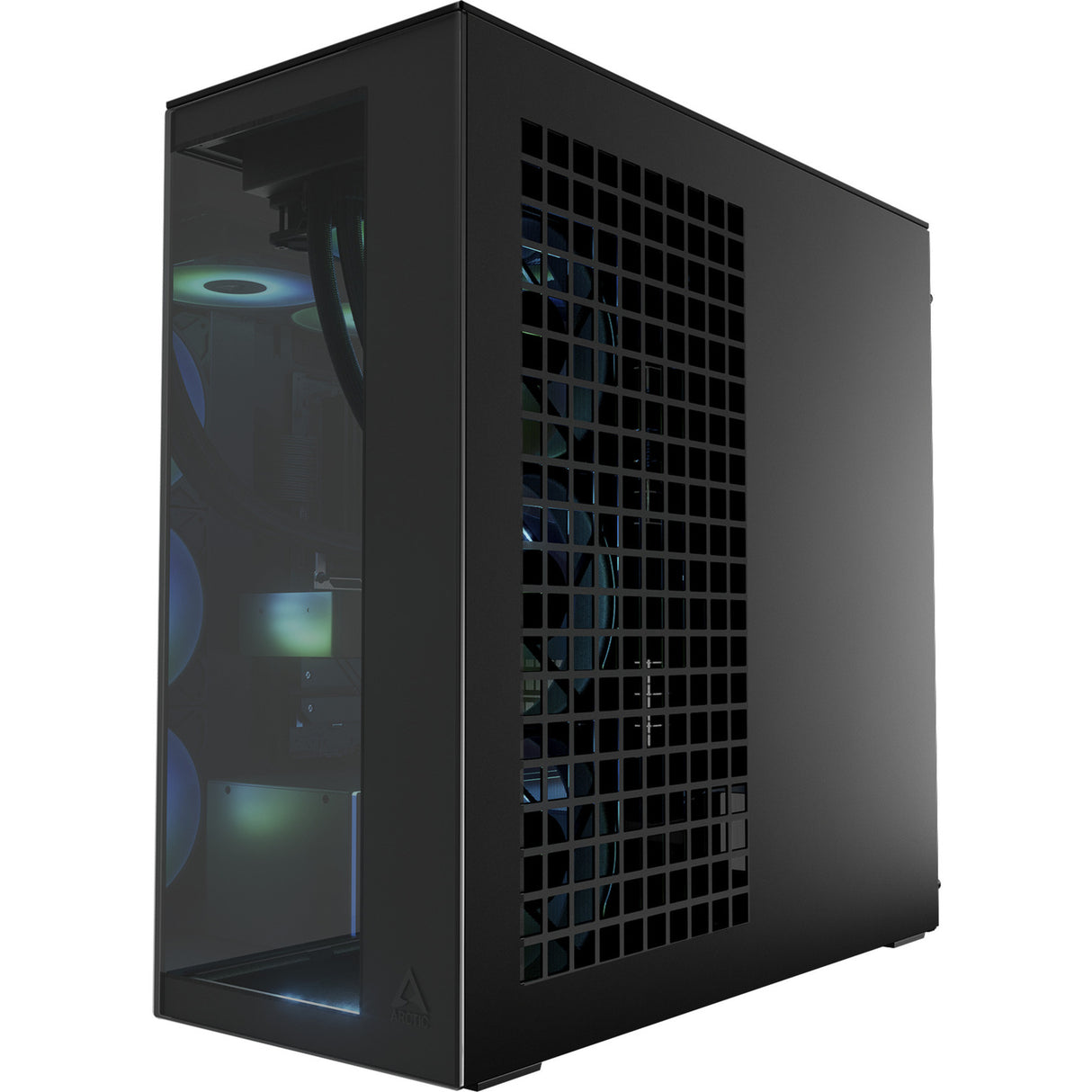 Arctic xtender midi tårnhus (sort (mat) | 2x USB-A | 1x USB-C | RGB | hærdet glas)