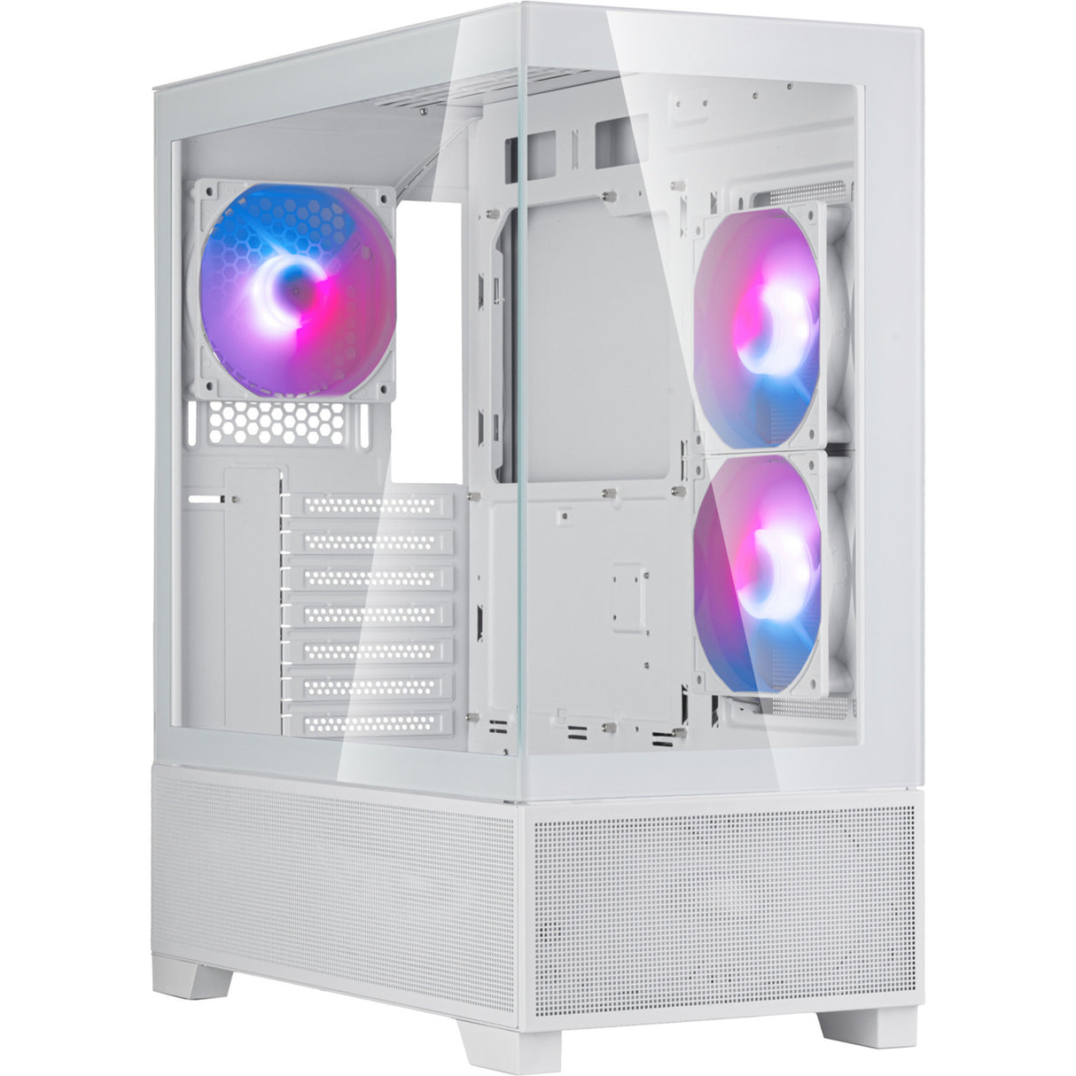 Silverstone lucid 05 mini tårnhus (hvid | 2x USB-A | 1x USB-C | RGB | hærdet glas)