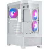 Silverstone lucid 05 mini tårnhus (hvid | 2x USB-A | 1x USB-C | RGB | hærdet glas)