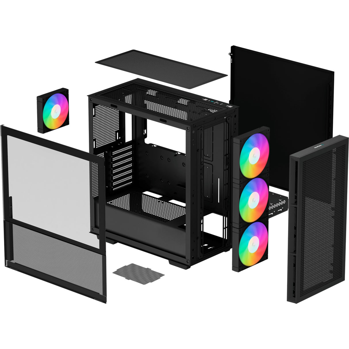 Deepcool CH560 MIDI Tower-hus (sort | 1x USB-A | 1x USB-C | RGB | vindue)