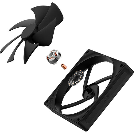 Nzxt f140p kabinetventilator (sort, 140 x 140 x 25 mm, pwm)