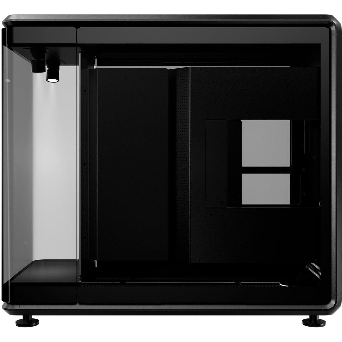 Cooler masterframe 360 panorama udstillingskabinet (sort | 2x USB-A | 1x USB-C | RGB | hærdet glas)