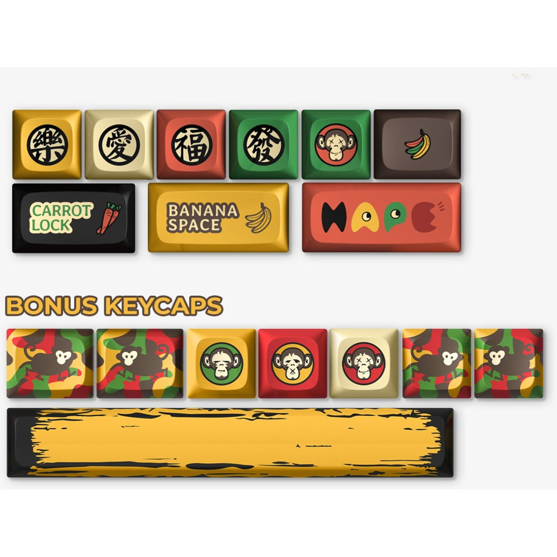Iqunix f97 happy ape trådløst mekanisk tastatur (brunt, us-layout (qwerty), gateron brun, 96%, rgb-lysdioder, hot-swappable, pbt, 2.4ghz | bluetooth 5.1 | usb-c)
