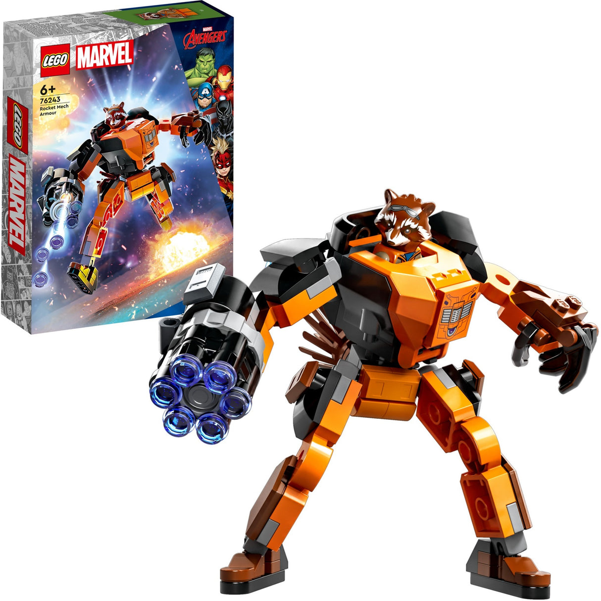 Lego marvel - raket mech panser konstruktion legetøj (76243)