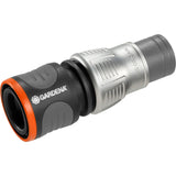 Gardena premium slangetilslutning 13 mm (1 2 ) - 15 mm (5 8 ) (grå sølv, 18255-50)