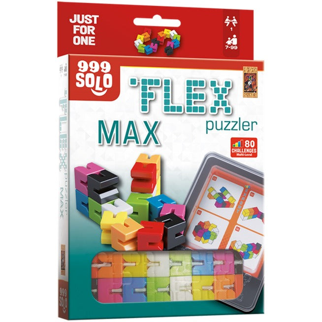 999spil 999 spil flex puzzler max tænkespil (hollandsk, 1 spiller, fra 7 år, 80 opgaver)