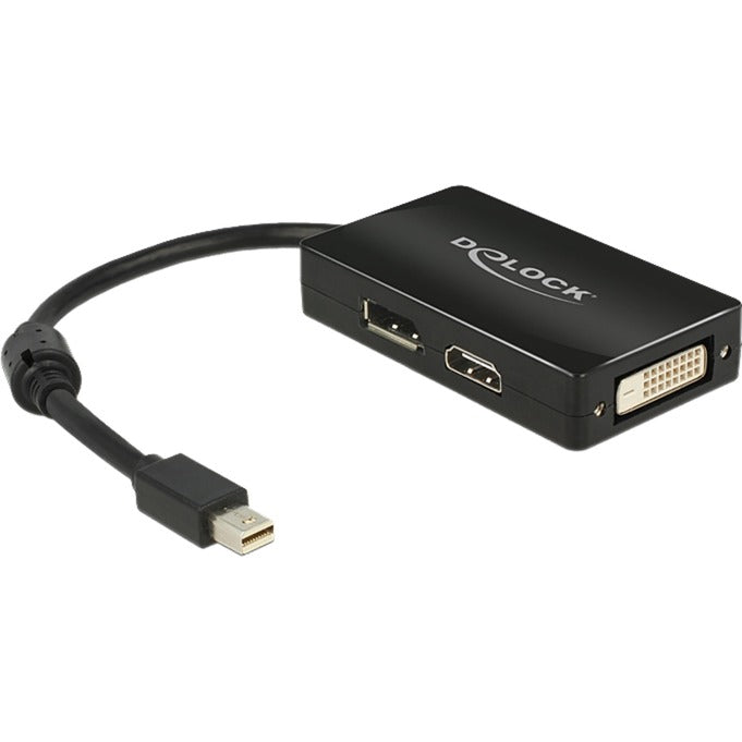 Delock mini displayport > displayport hdmi dvi adapter (sort, 0,16 meter)