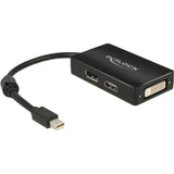 Delock mini displayport > displayport hdmi dvi adapter (sort, 0,16 meter)
