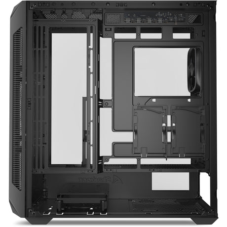 Sharkoon ak5m rgb midi tårnhus (sort | 2x usb-a | 1x usb-c | rgb | hærdet glas)